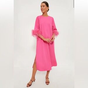 TUCKERNUCK Hot Pink Feather Jamie Dress NWT